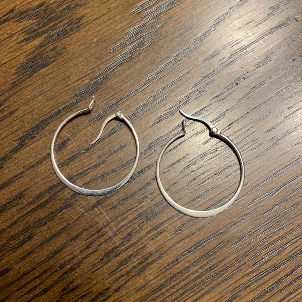 Sterling silver hoops